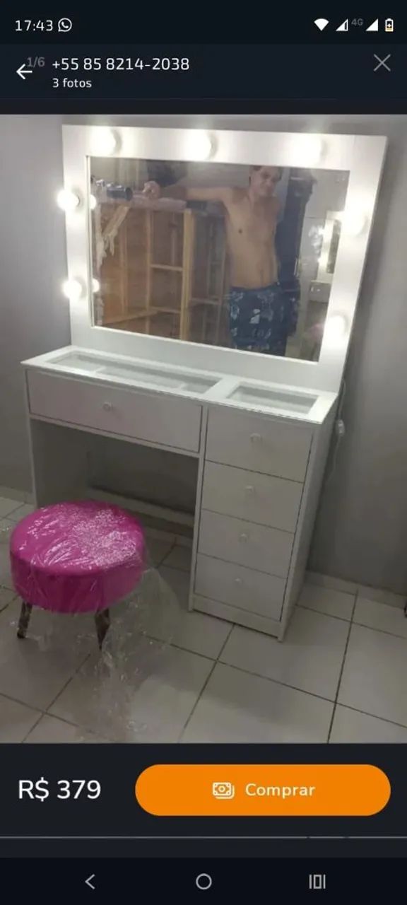 Penteadeira com espelho camarim NOVAS em estoque pronta entrega  - Foto 3