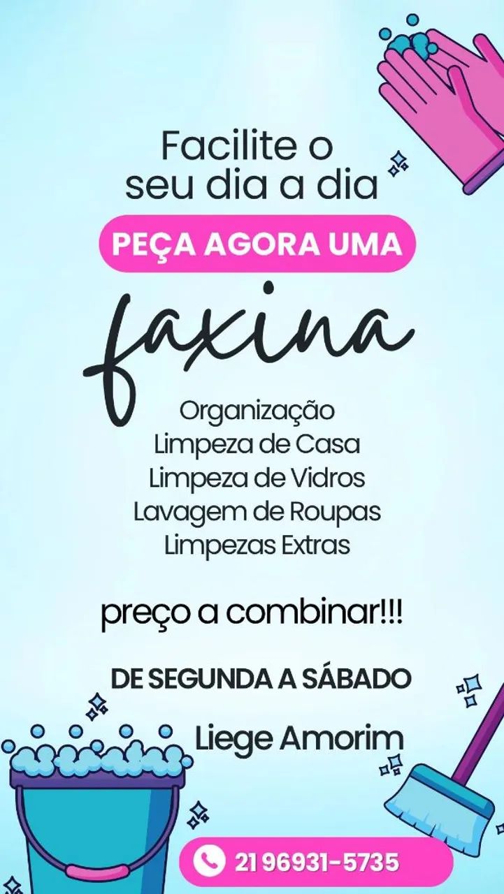 Faxina profissional - Preço a combinar!