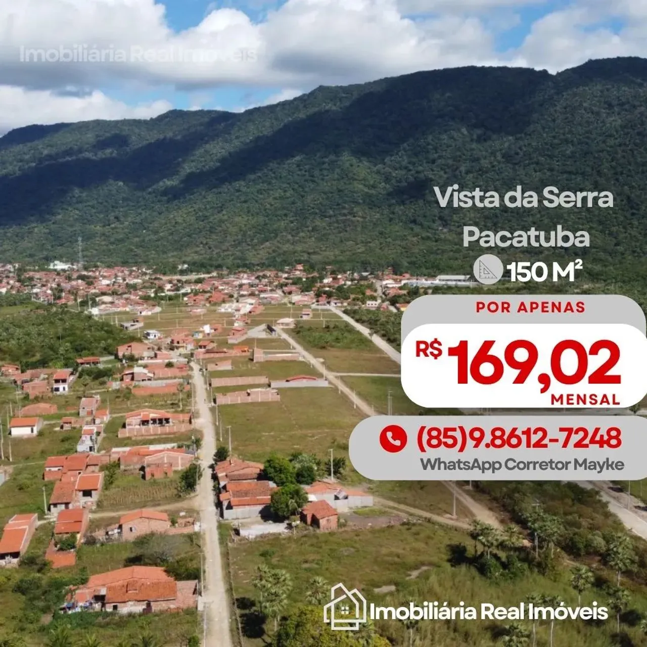 Lotes com parcelas de 170 reais, a 2 minutos do centro de Pacatuba