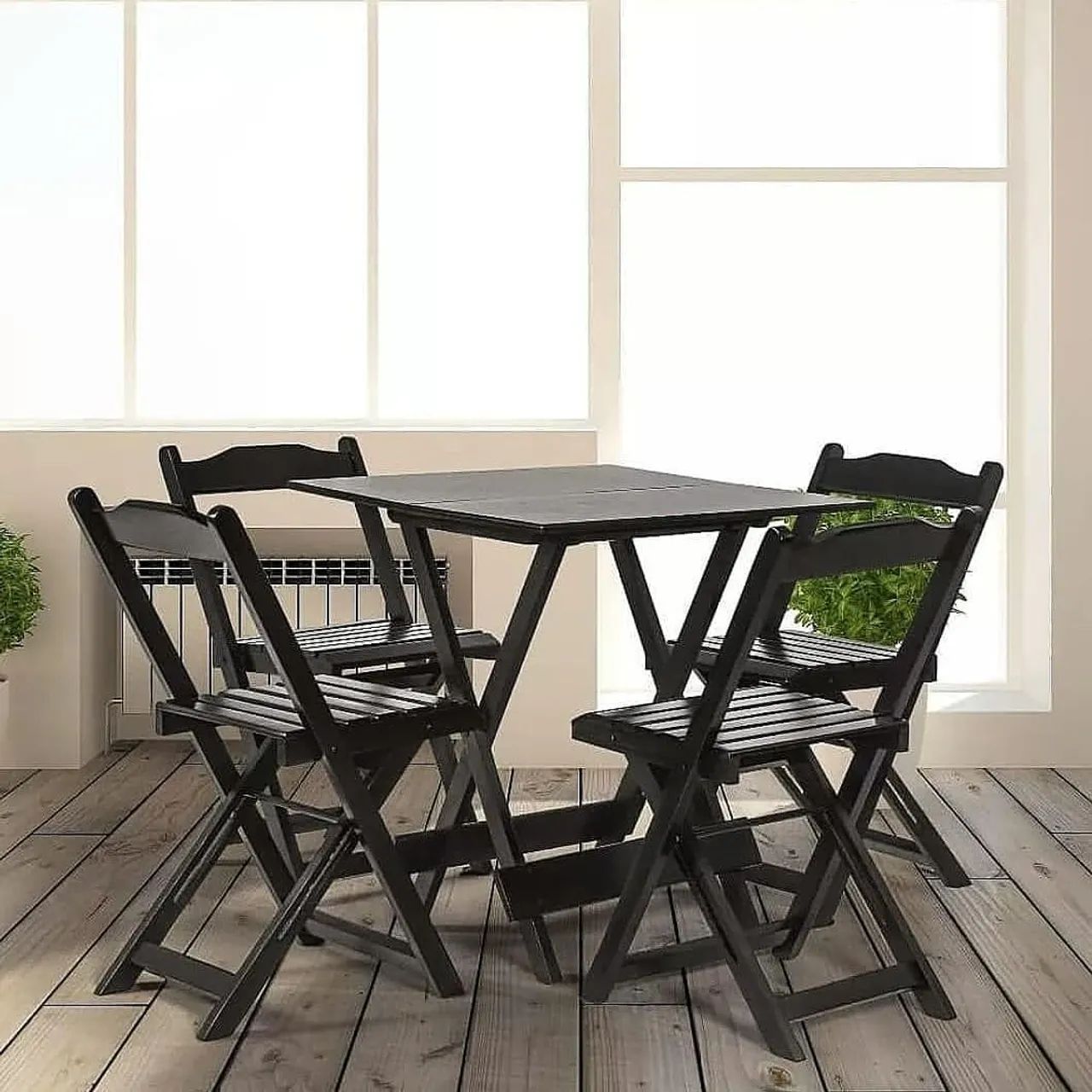 Jogo de mesa 70x70 com 4 cadeiras - Foto 2