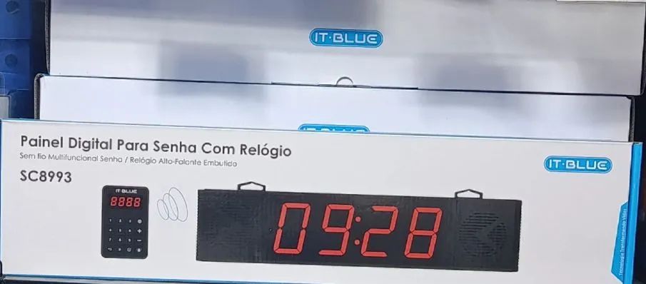 Painel digital para senhas com relógio / MEGA PROMOÇÃO 