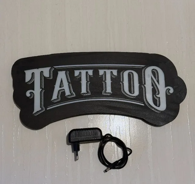 Letreiro Luminoso Tattoo Decoração Estúdio de Tatuagem