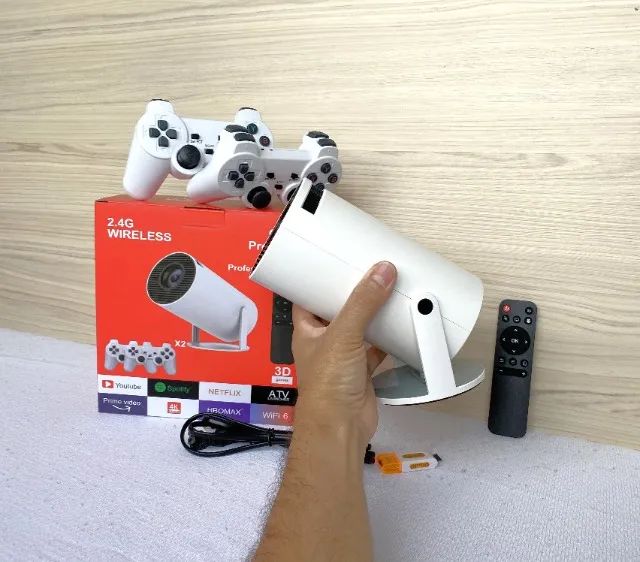 Projetor 2 em 1 com Chip Profissional para Jogos sem fio 2.4 - Foto 5