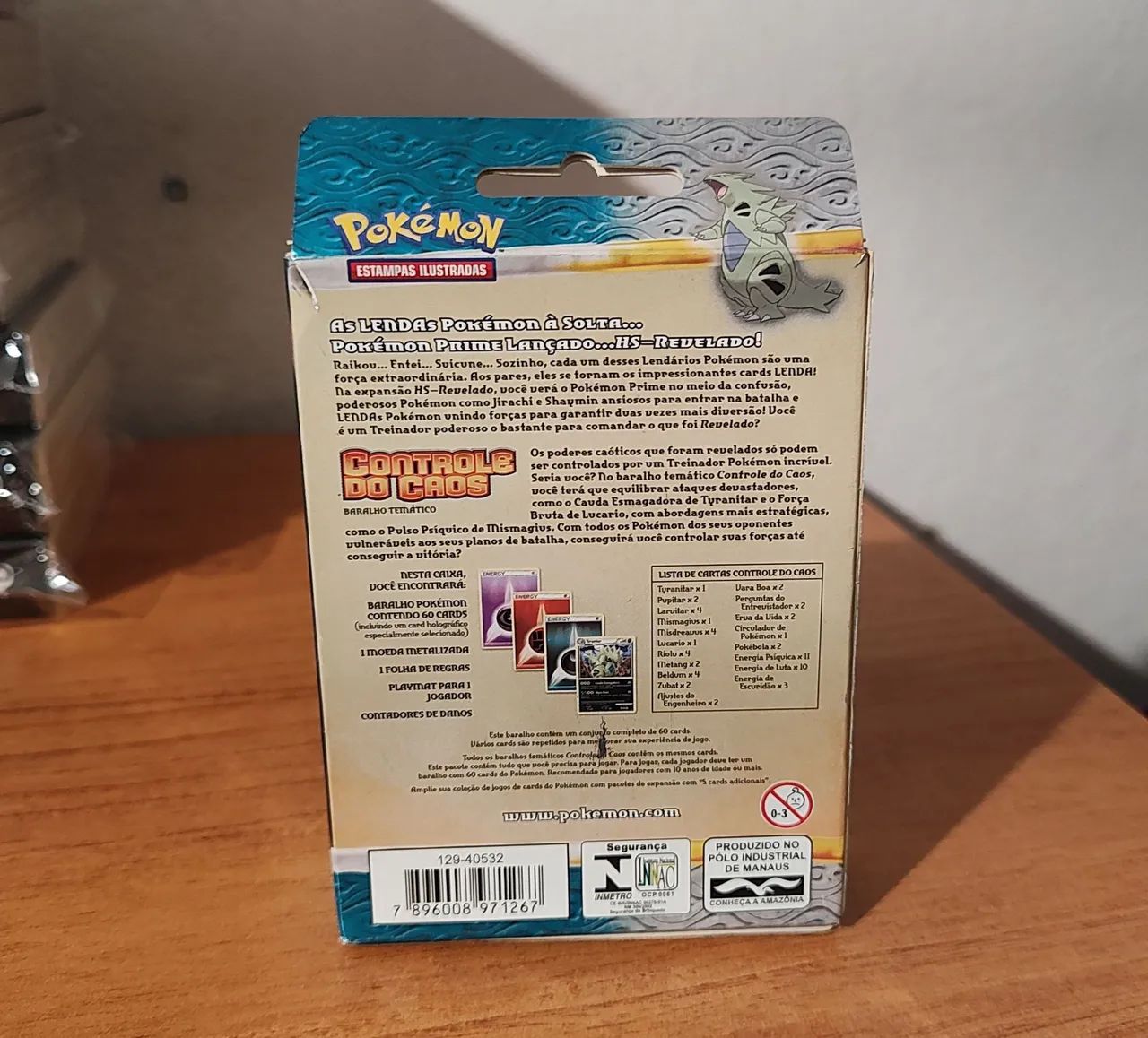 Baralho Deck Pokémon TCG HS Revelado Tyranitar - Foto 2