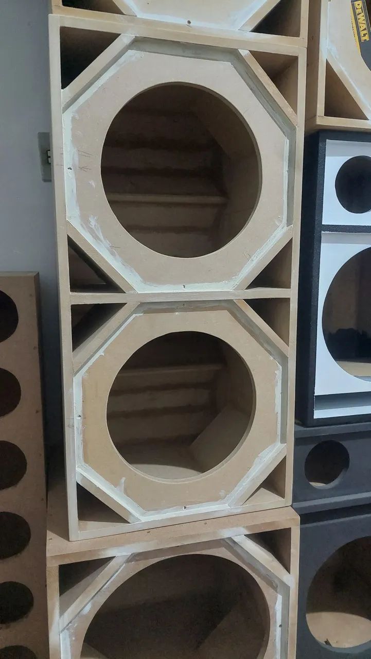 Caixa dupla subwoofer 12", mdf 15mm - Foto 4