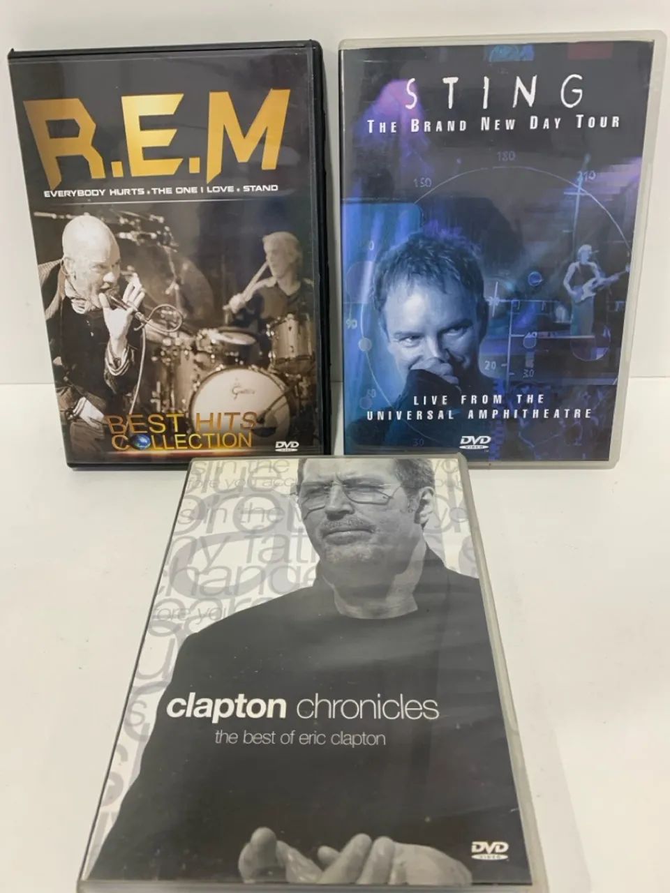 DVDs R.E.M, Sting e Eric Clapton