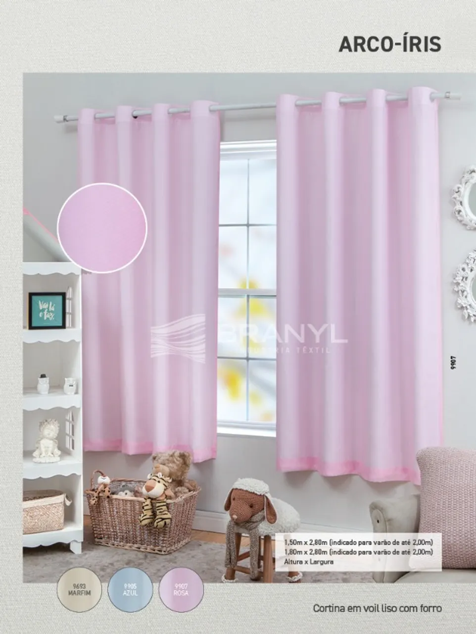 Cortinas Infantil 1,80x2,80