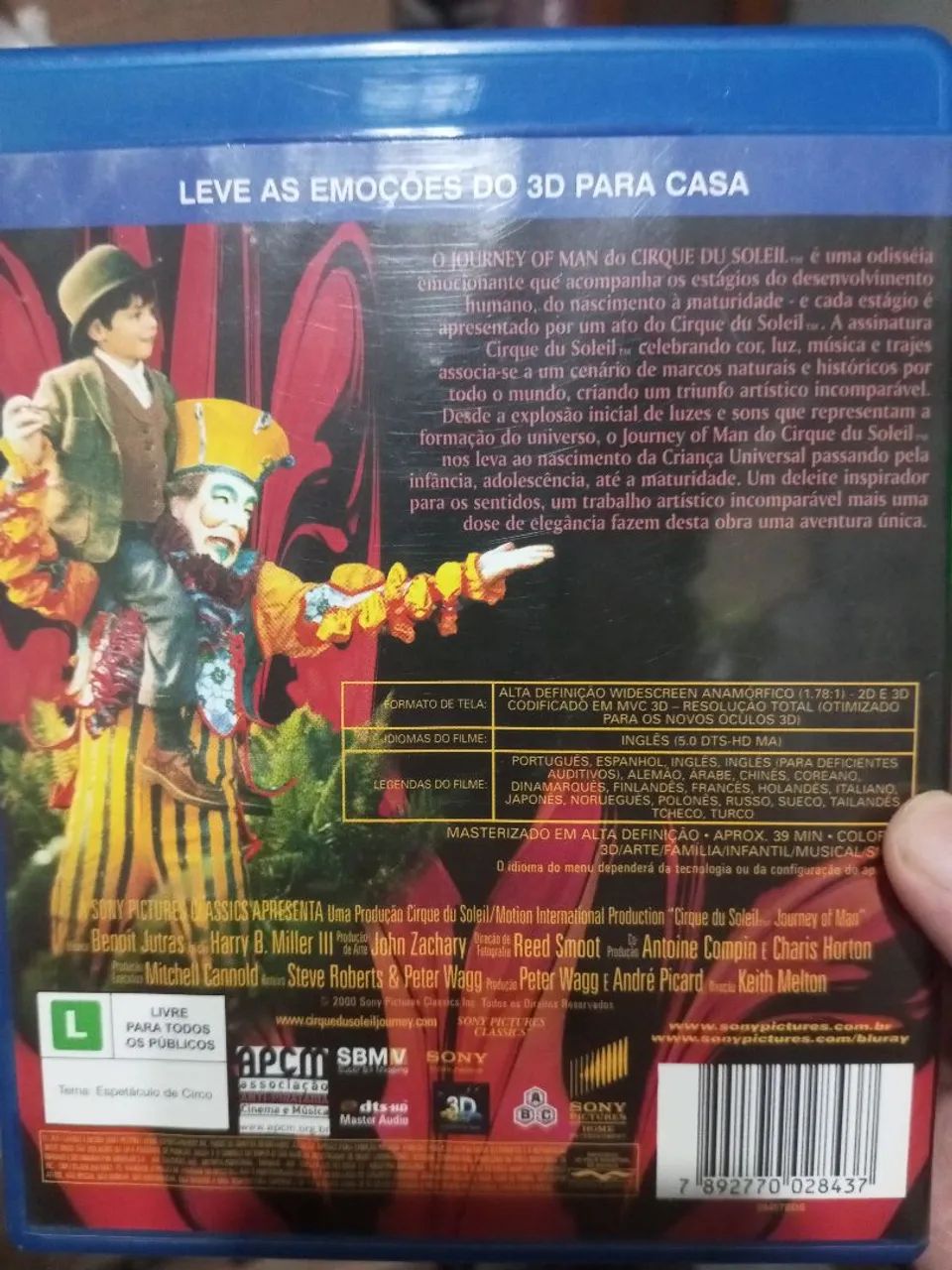 Cirque Du soleil journey of Man 3D Blu Ray  - Foto 3