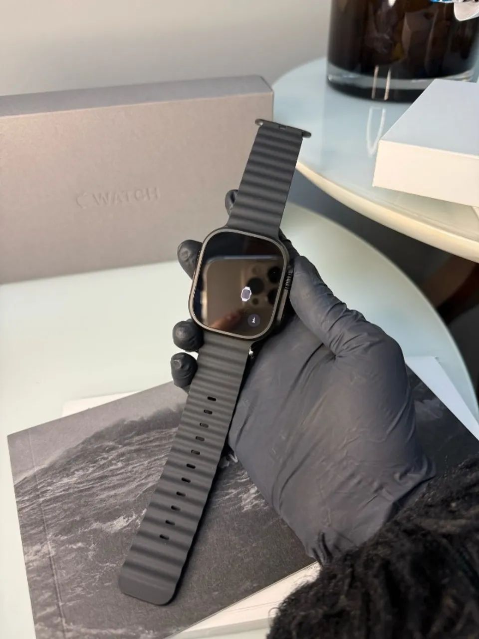 Apple Watch Ultra 2 (GPS + Cellular 49mm) Caixa Preta de Titânio com Pulseira Oceano Preta - Foto 3