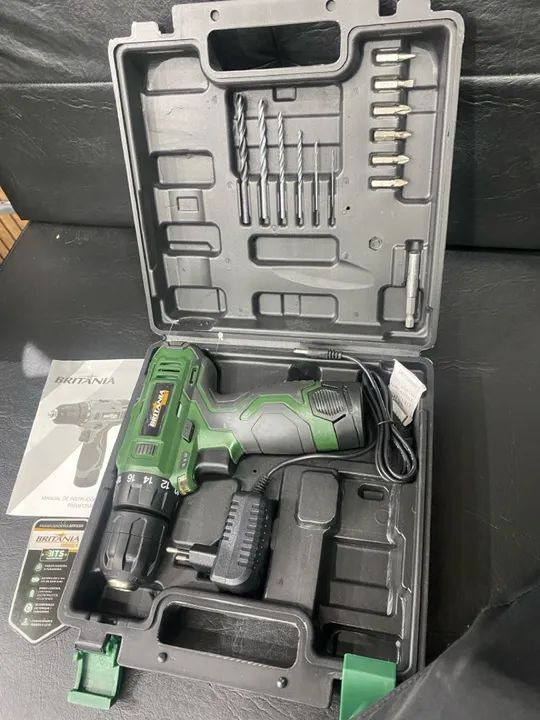 Parafusadeira e Furadeira Britânia Hobby Kit com Estojo Bivol - Foto 3