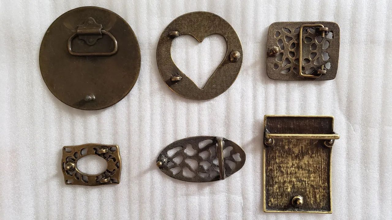 Jogo de fivelas vintage para cintos - Foto 2