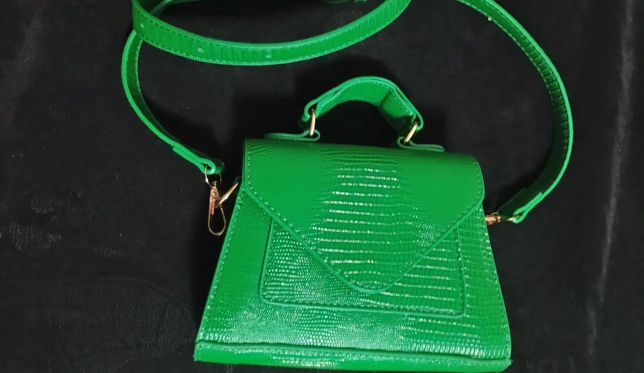 Bolsa verde transversal pequena  - Foto 4