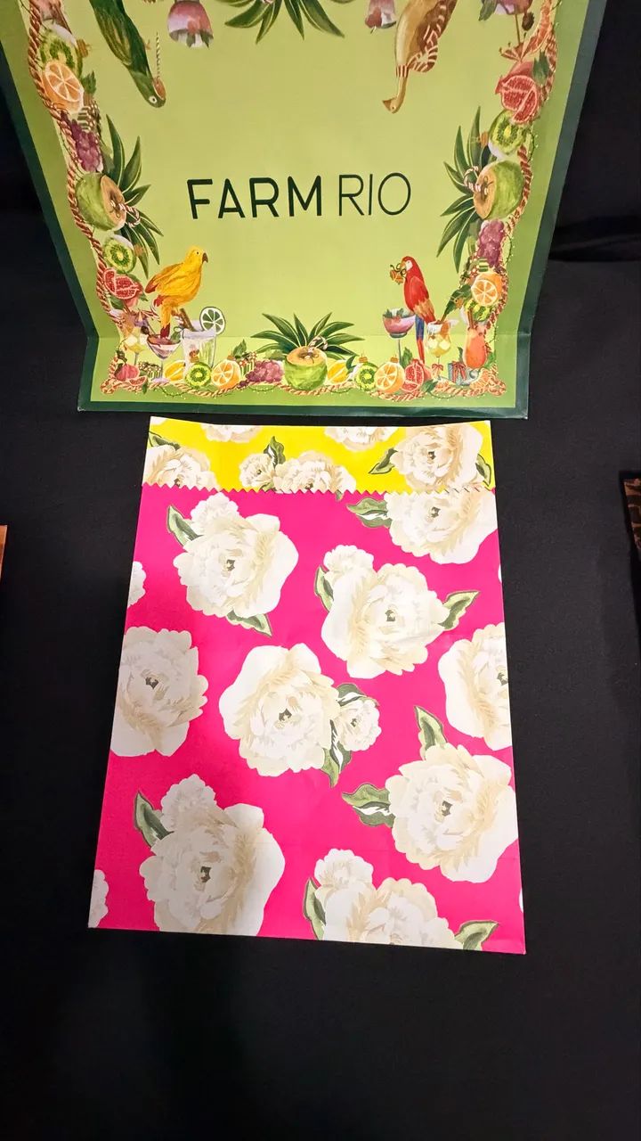 kit sacola + 3 embalagens para presente com velcro farm original, intactas - Foto 5