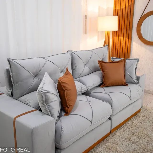 Sofá Retrátil Reclinável Veludo - Molas Ensacadas Pocket - Foto 3