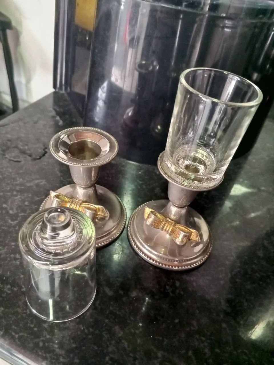 Conjunto de taças que se transforma em castiçais. Peça para colecionadores. - Foto 3