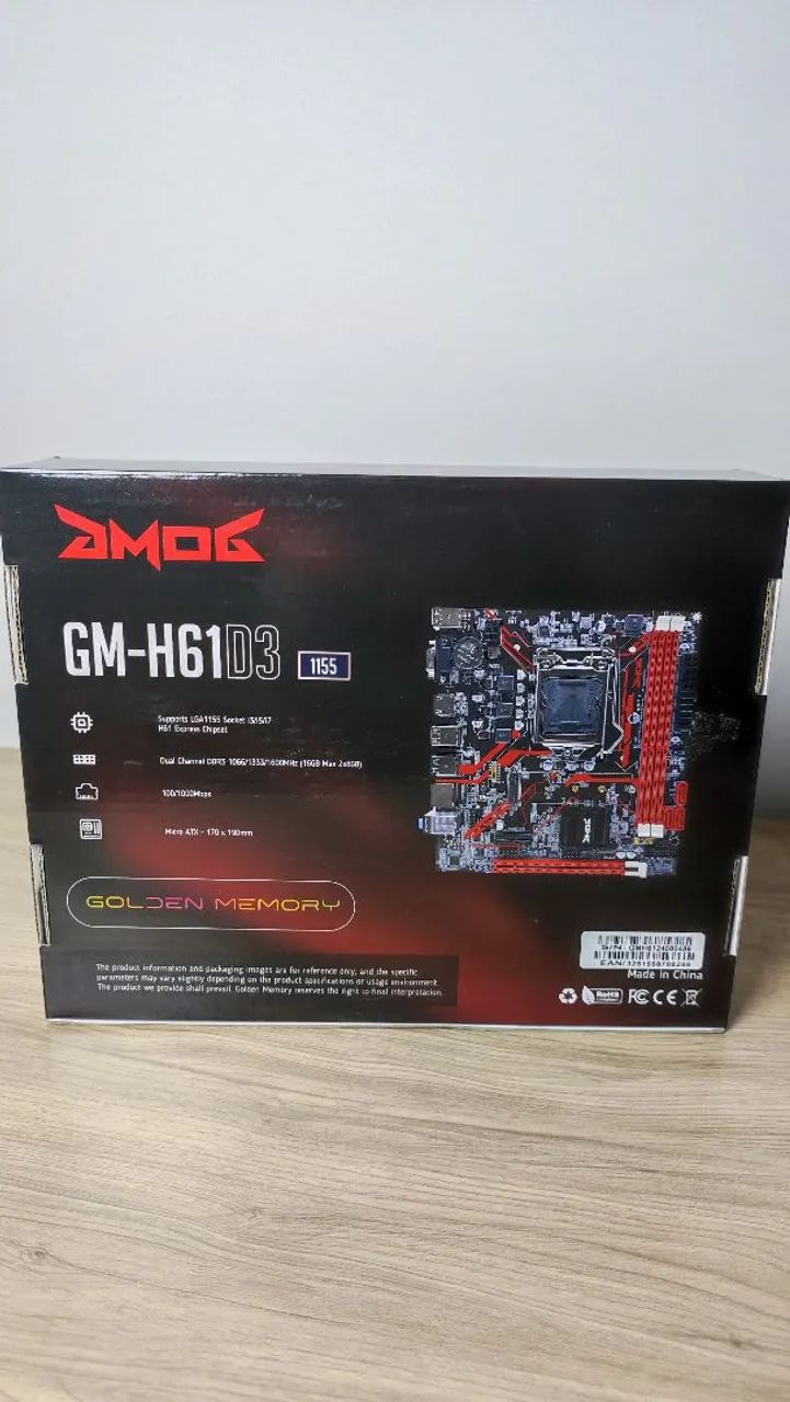 Placa Mae Gmog H61 Ddr3 M.2 Nvme Rede 100/1000 Lga 1155 - Somente Venda