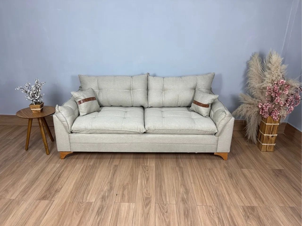 Sofá 3 lugares Creta 2.00m Linho- Entrega Rápida - Foto 3