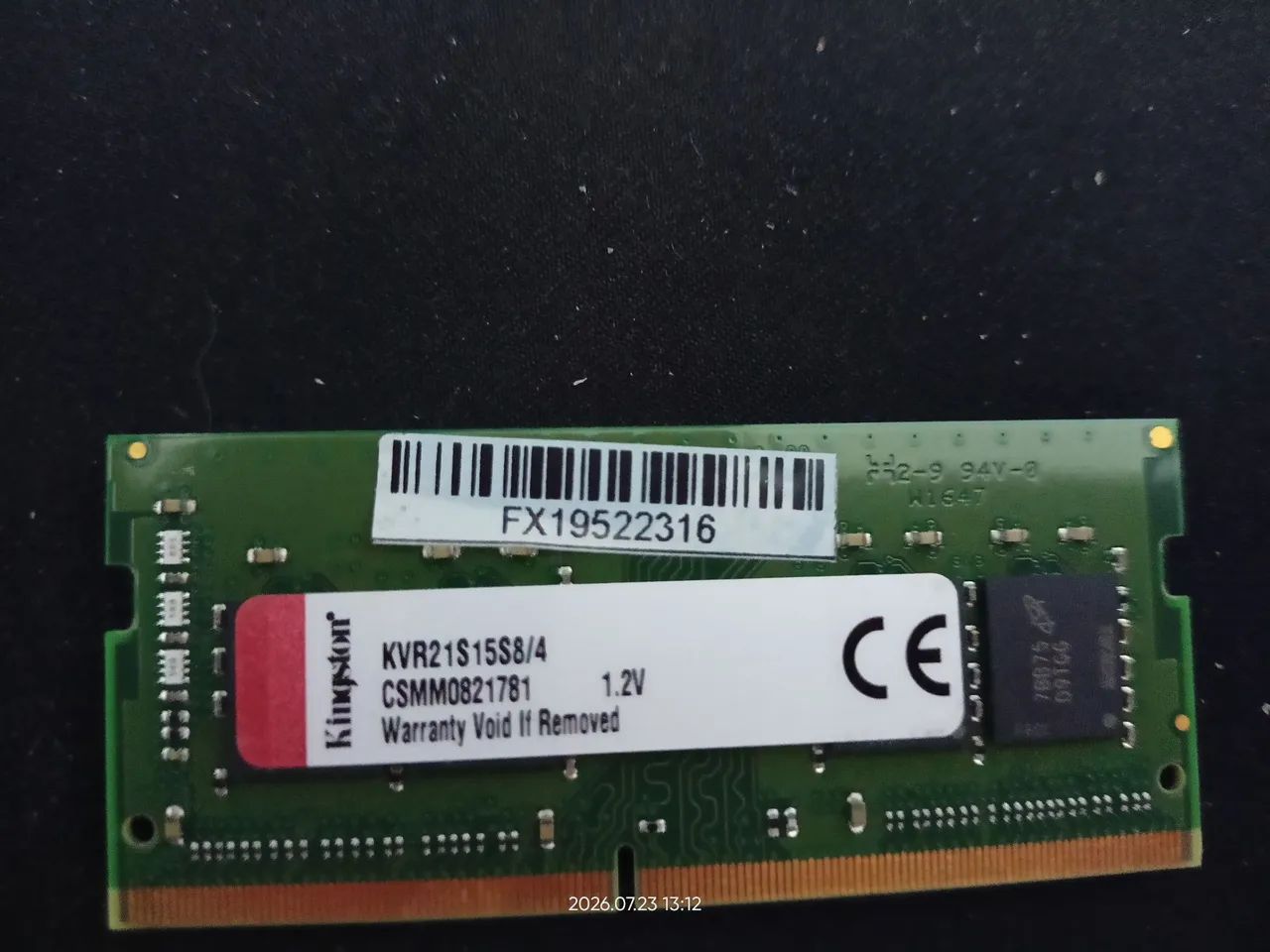 Memória notebook 4G ddr4 Kingston 