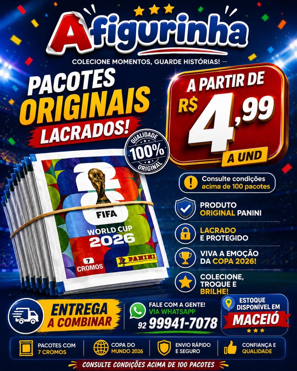 Figurinhas pacote lacrado original