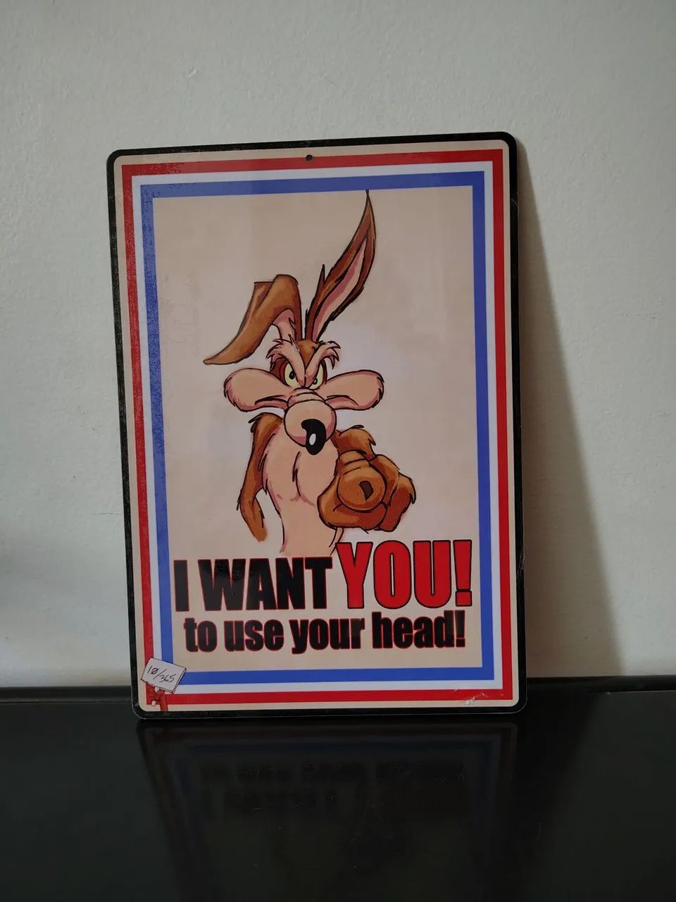 placa decorativa wile e. coyote