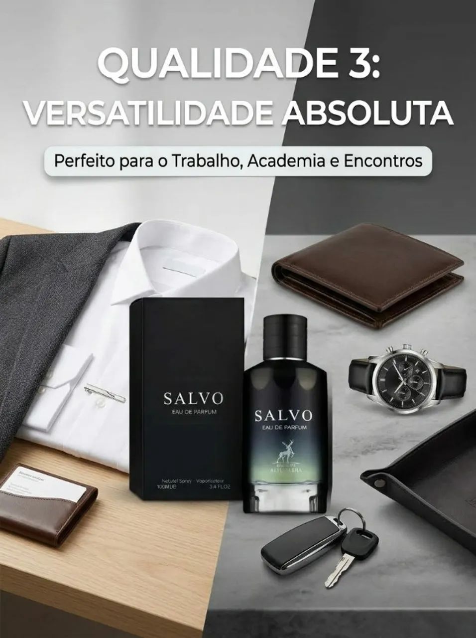 Perfume Salvo Maison Alhambra Eau de Parfum Masculino 100ml  - Foto 4