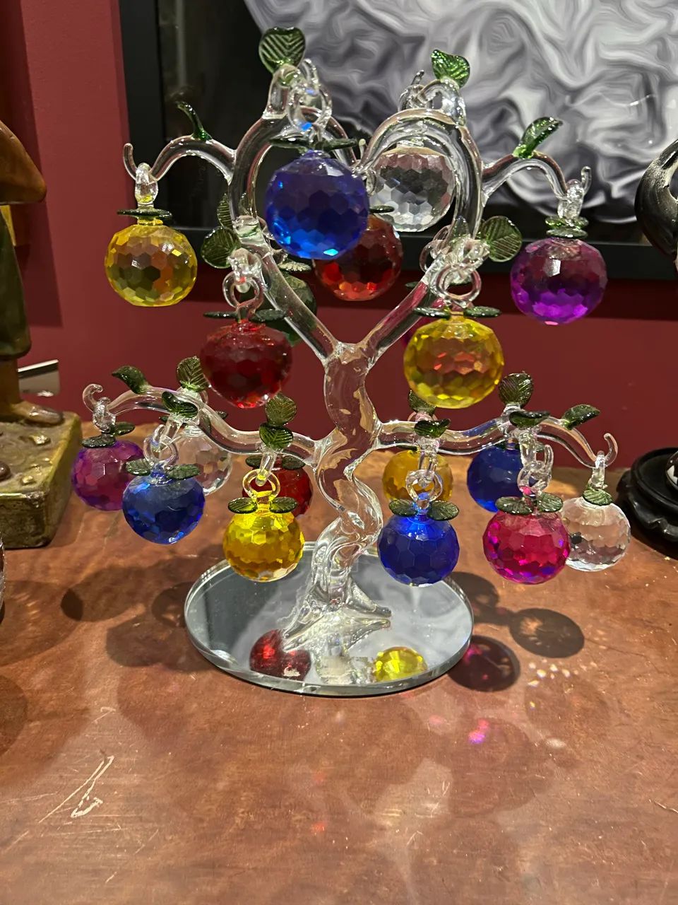 Árvore em vidro e cristal puro 