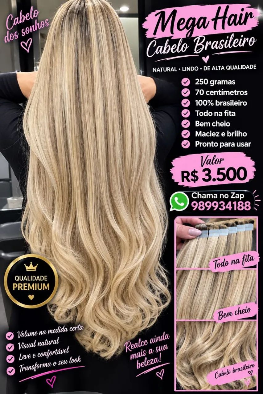 mega hair cabelo humano 