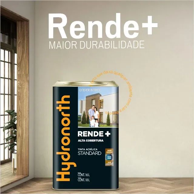 *PROMOÇÃO*Tinta acrilica Standard RENDE + 18L Hydronorth R$189,90 (Consulte cores) - Foto 2
