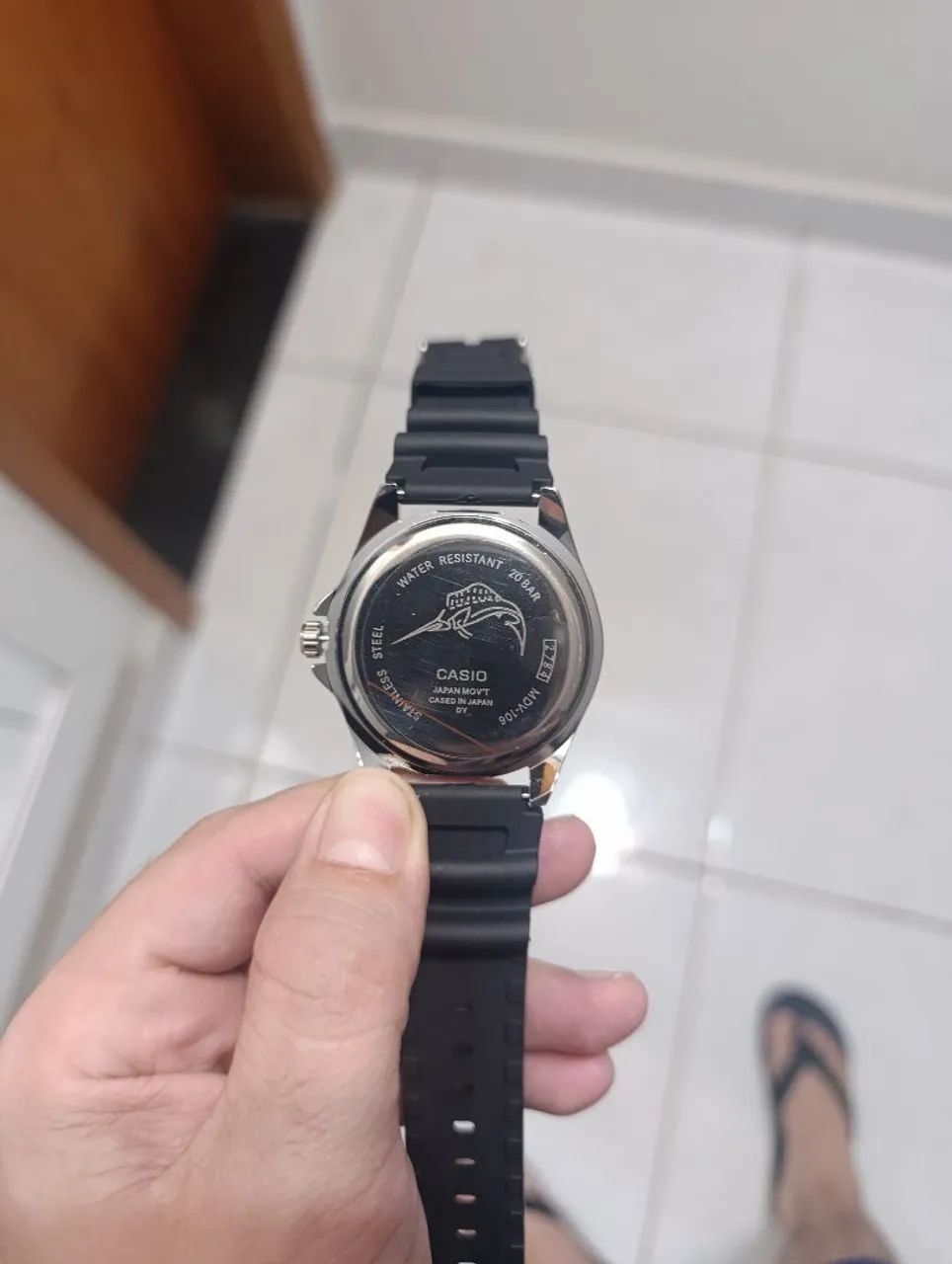 Relógio Casio Preto e branco Molde - Foto 4
