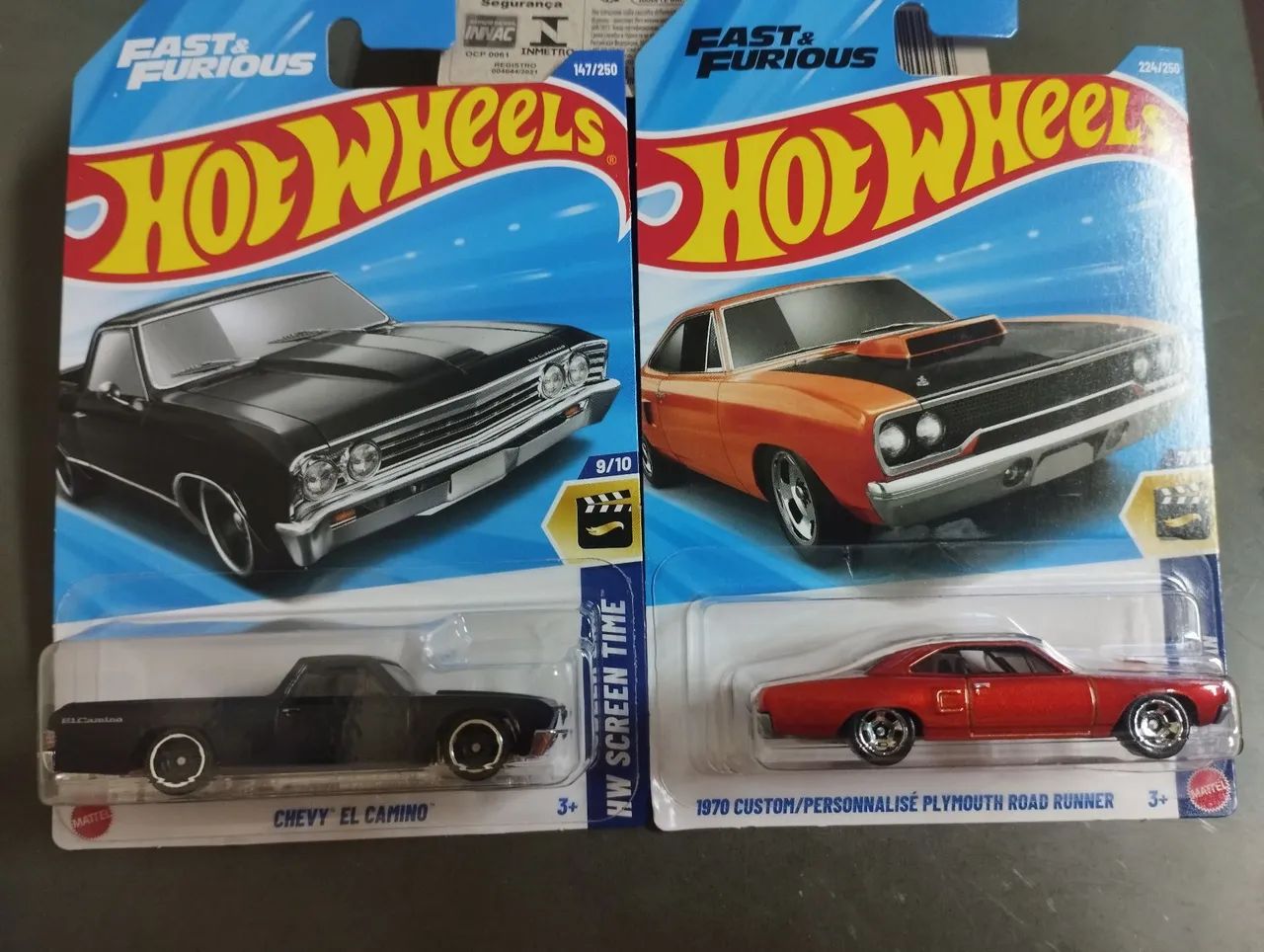 Hot wheels dupla Fast e Furious 