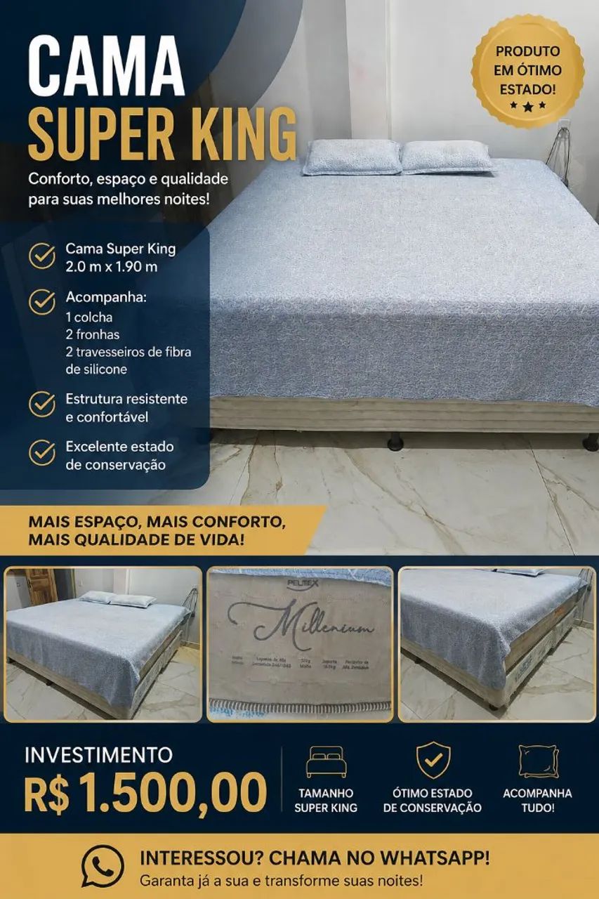 Vendo Cama Super King 
