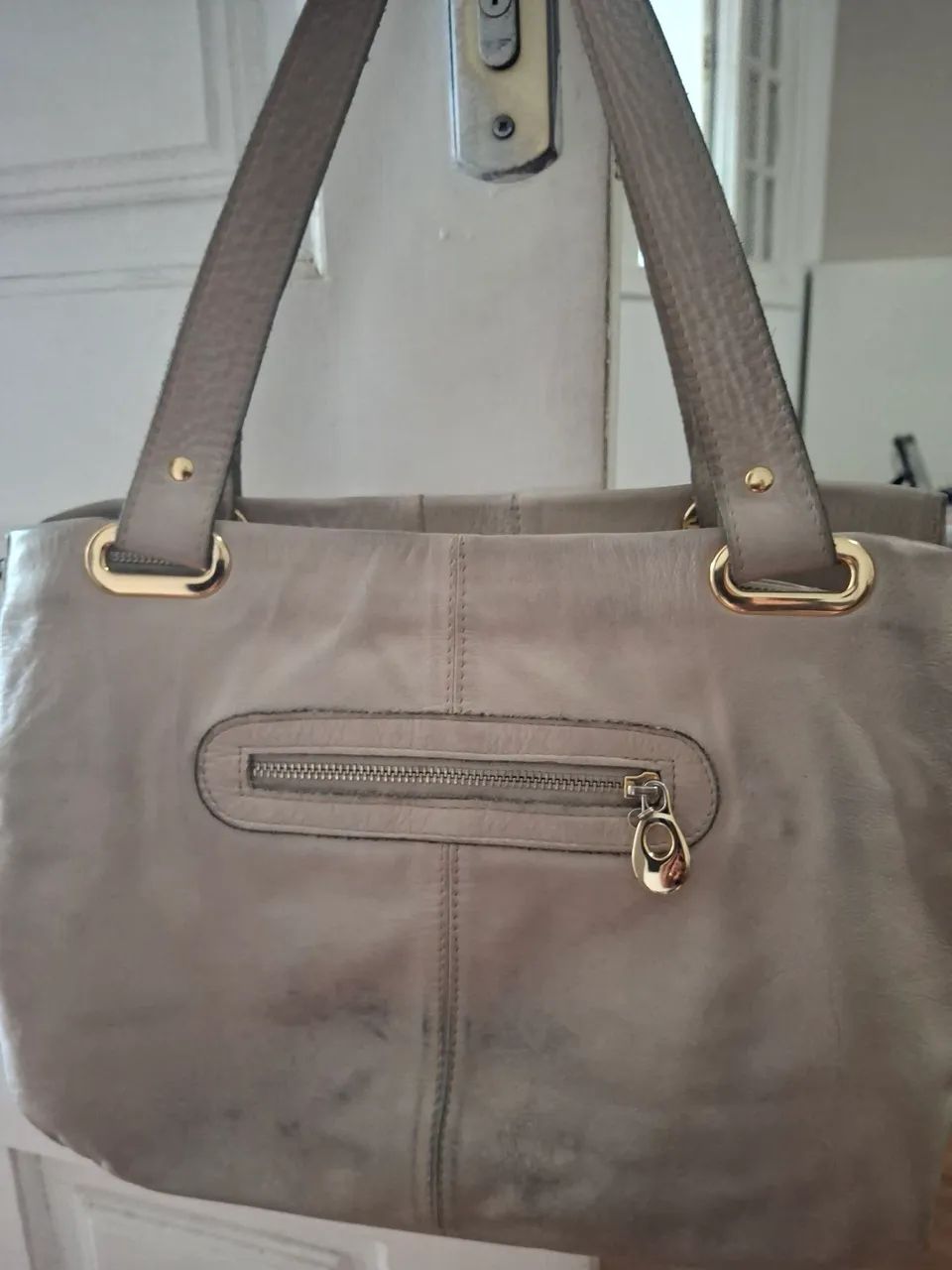 Bolsa bege, em couro da  Tomás Rabelo  - Foto 3