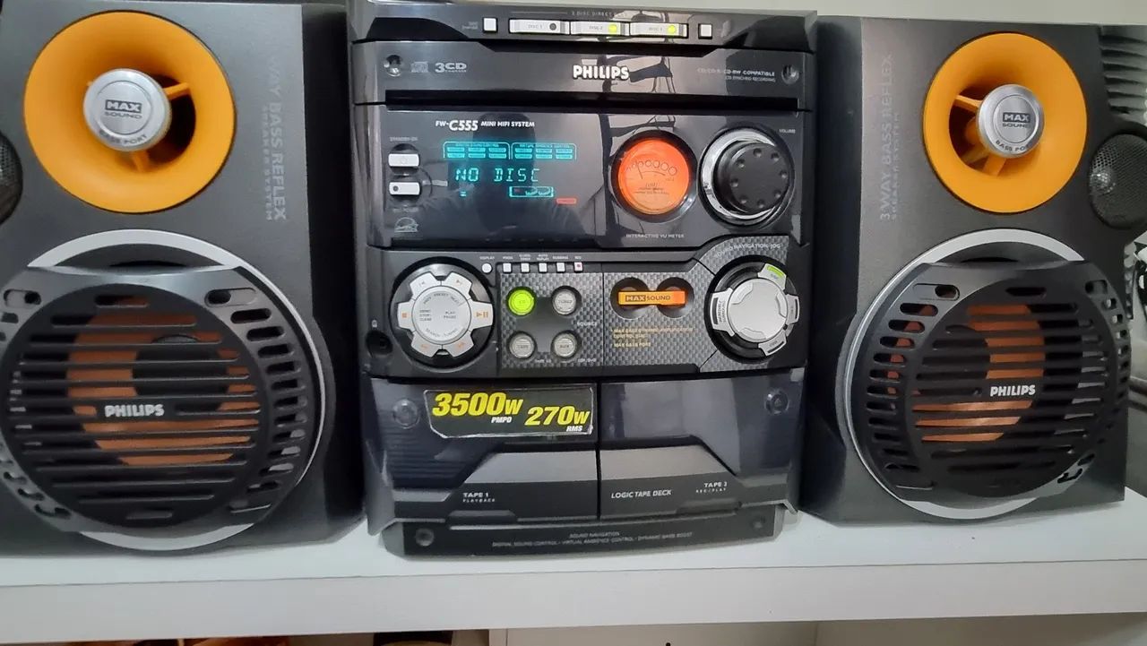 Mini hifi System 3500w 270RMS Philips 3Cd Changer - Foto 4
