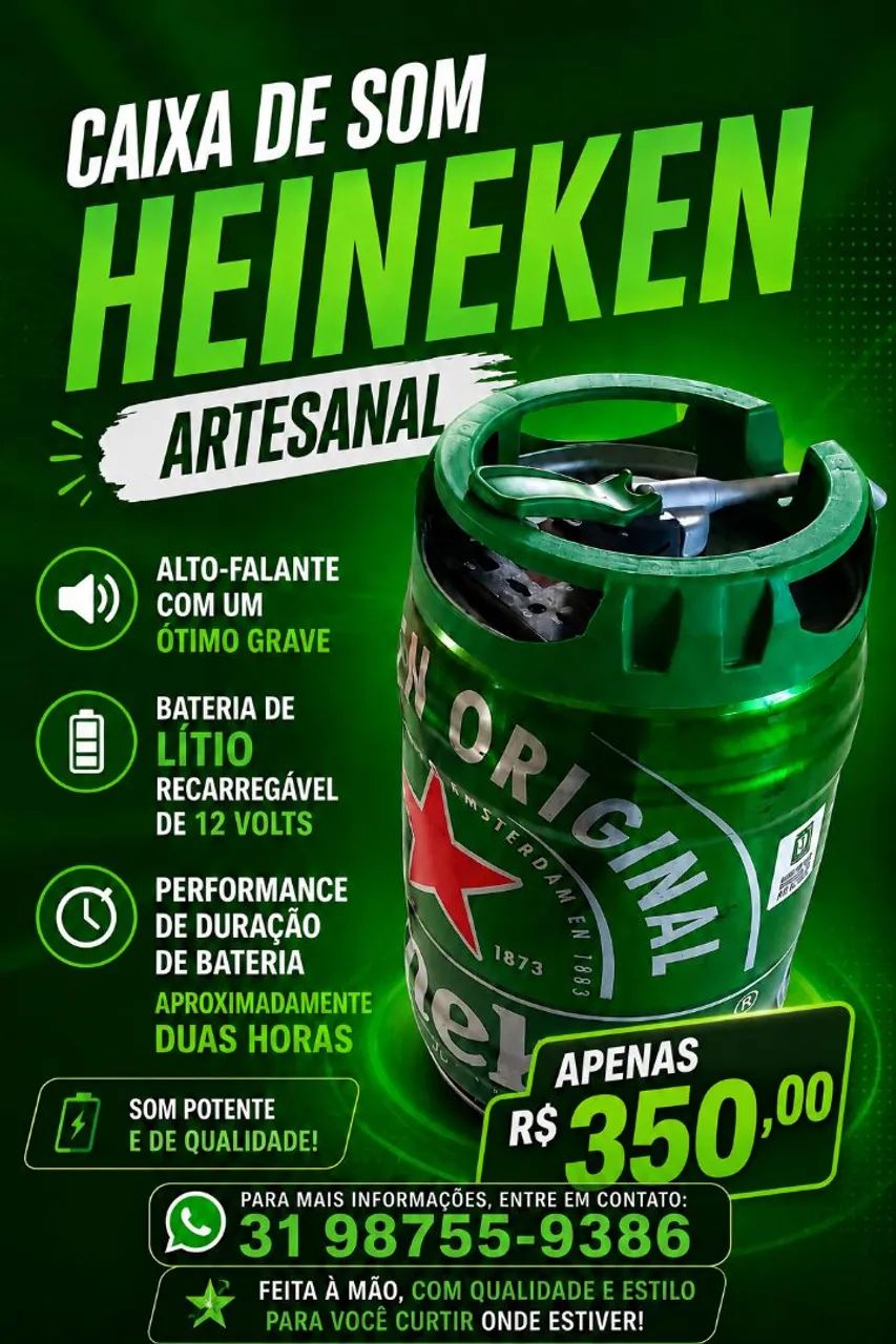 Caixa de Som Heineken