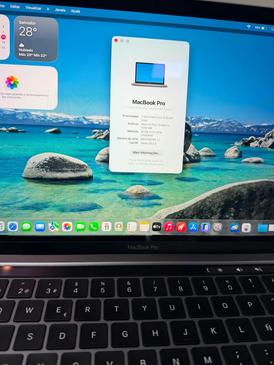 MacBook Pro 13 2020 1TB 16GB Touch Bar Touch ID Apple - Notebooks