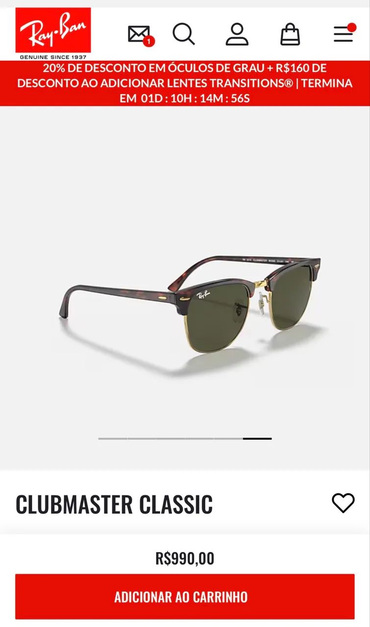 RayBan ClubMaster Tartaruga ORIGINAL - Foto 3