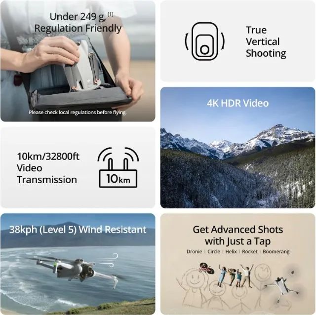 Drone Dji Mini 3 Standard (sem Tela) Br - Dji038  - Foto 2