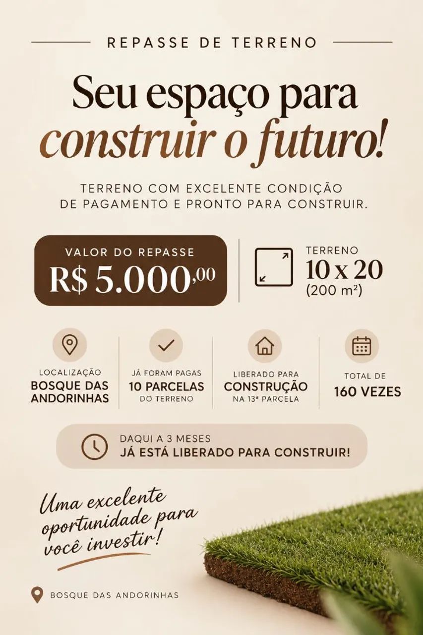 REPASSE DE TERRENO SÃO GONÇALO DO AMARANTE 