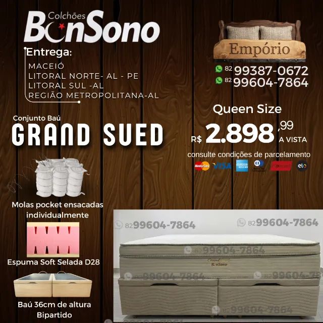 Conjunto baú base bau e colchão Bonsono itens a pronta entrega consulte modelos  - Foto 3