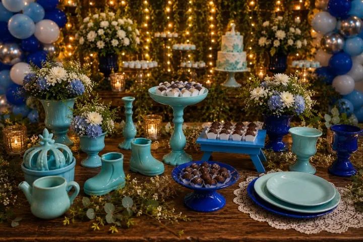 jogo de decoração de mesa de festas e eventos  pegue e monte alugue  - Foto 5