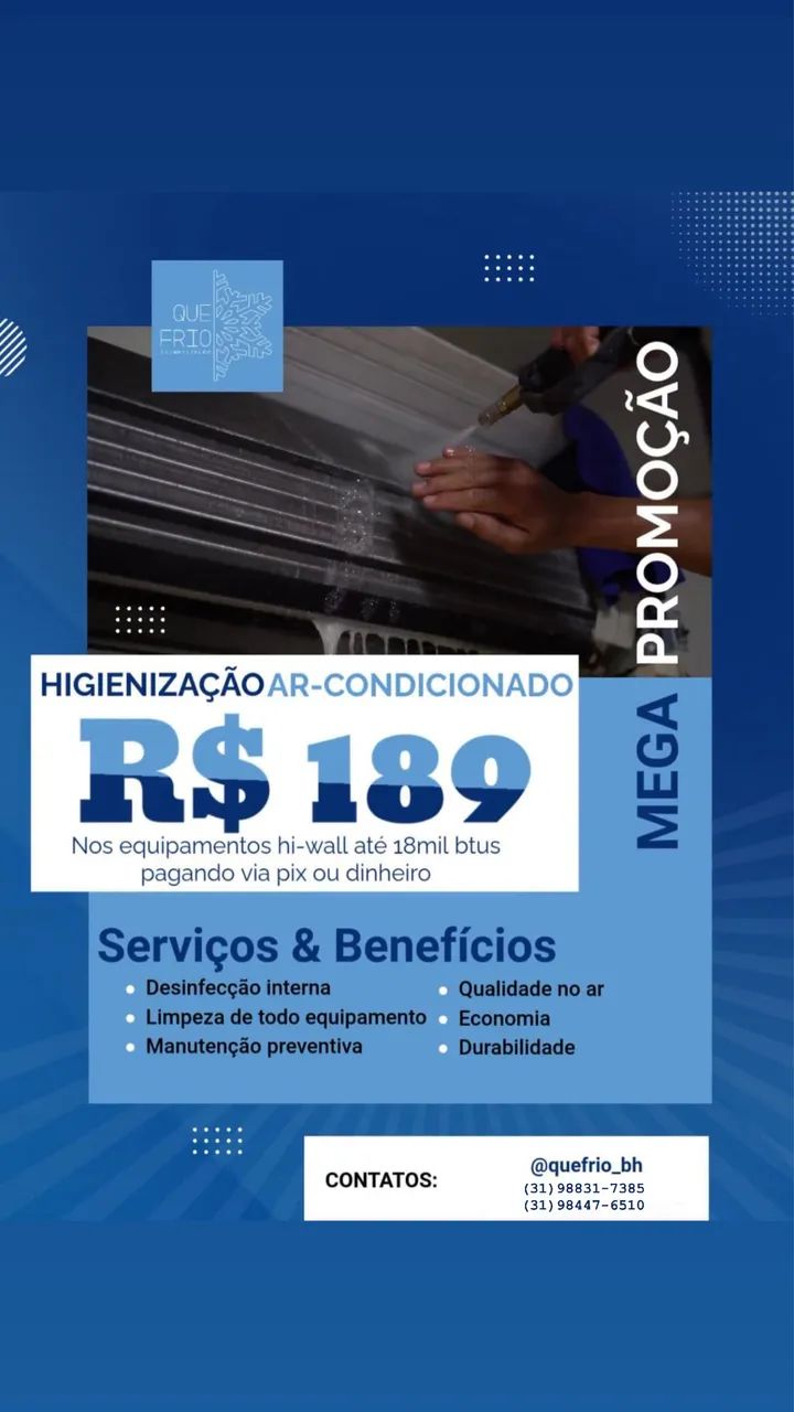 Higienização de ar-condicionado 