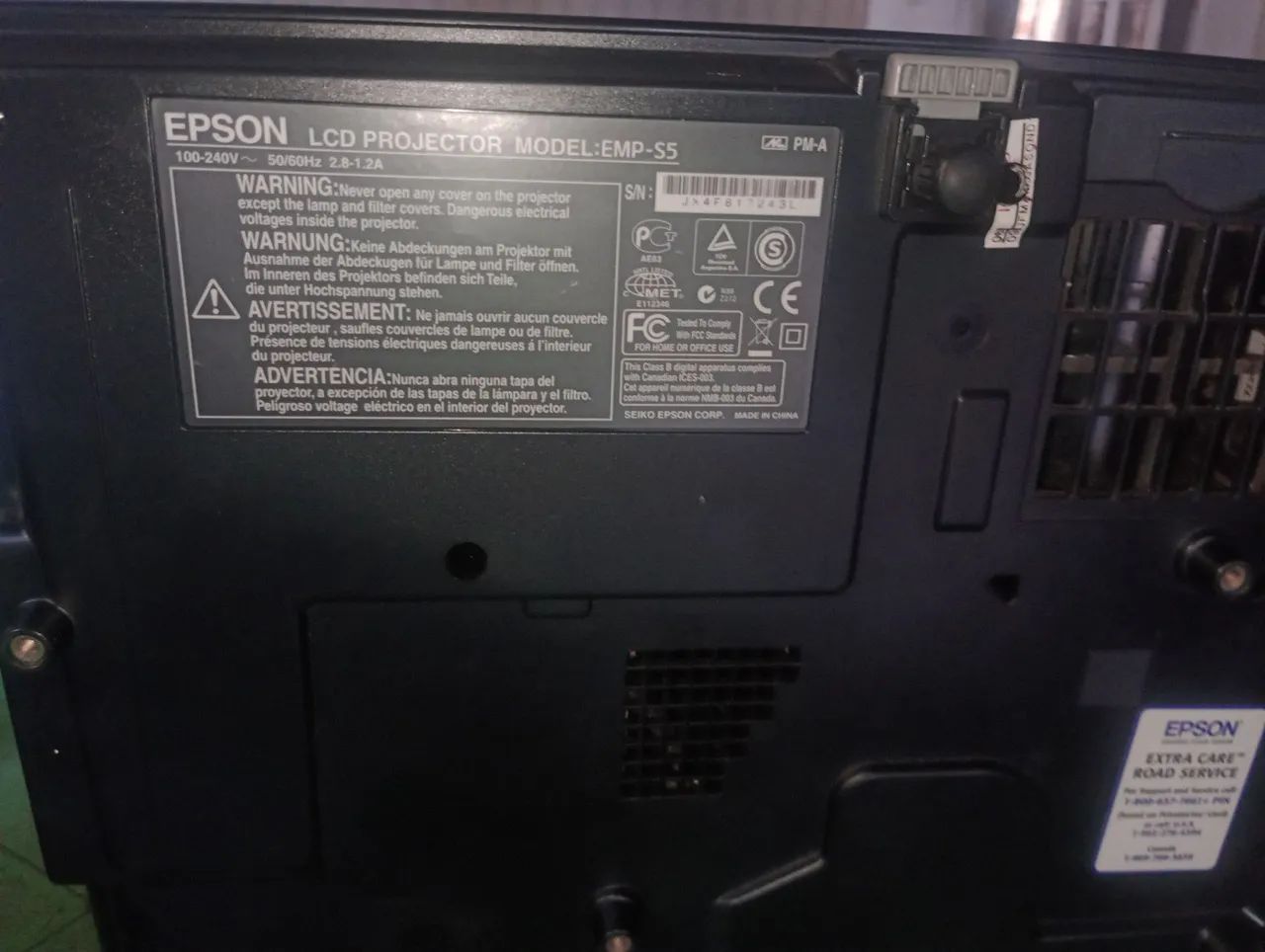Projetor Epson powerlite 5+