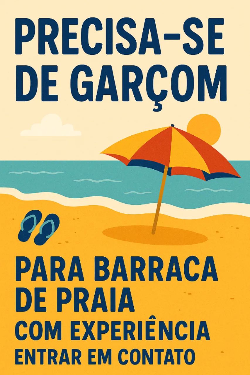 Vaga para garçom 