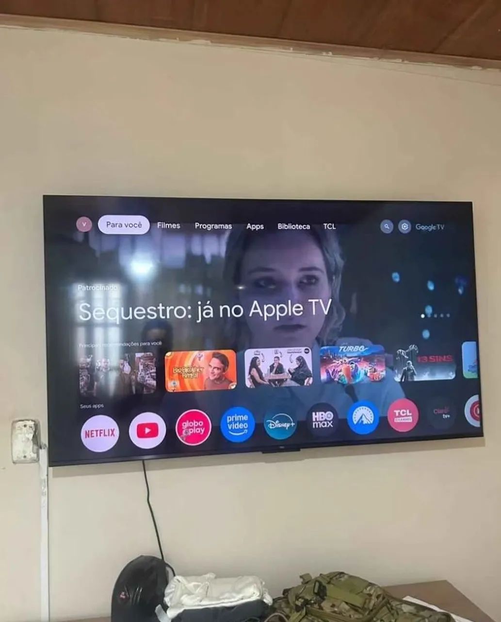 Tv tcl 50 polegadas semi usada, vendo ou troco 