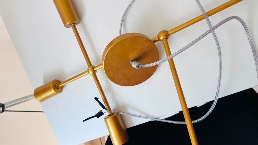 Lustre Sputnik Dourado 6 braços  - Foto 4