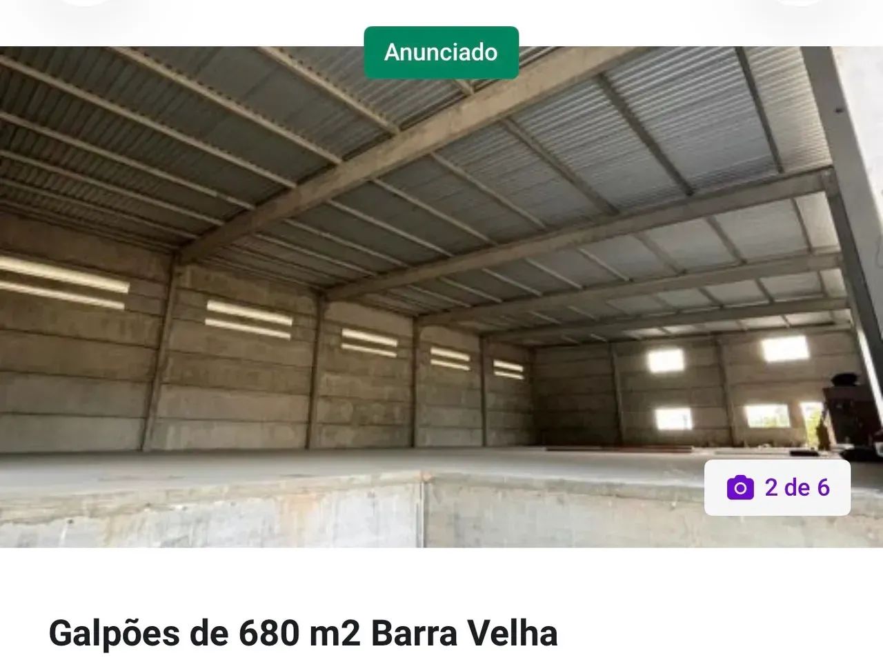 Galpões de 340 m2 Barra velha - Foto 2