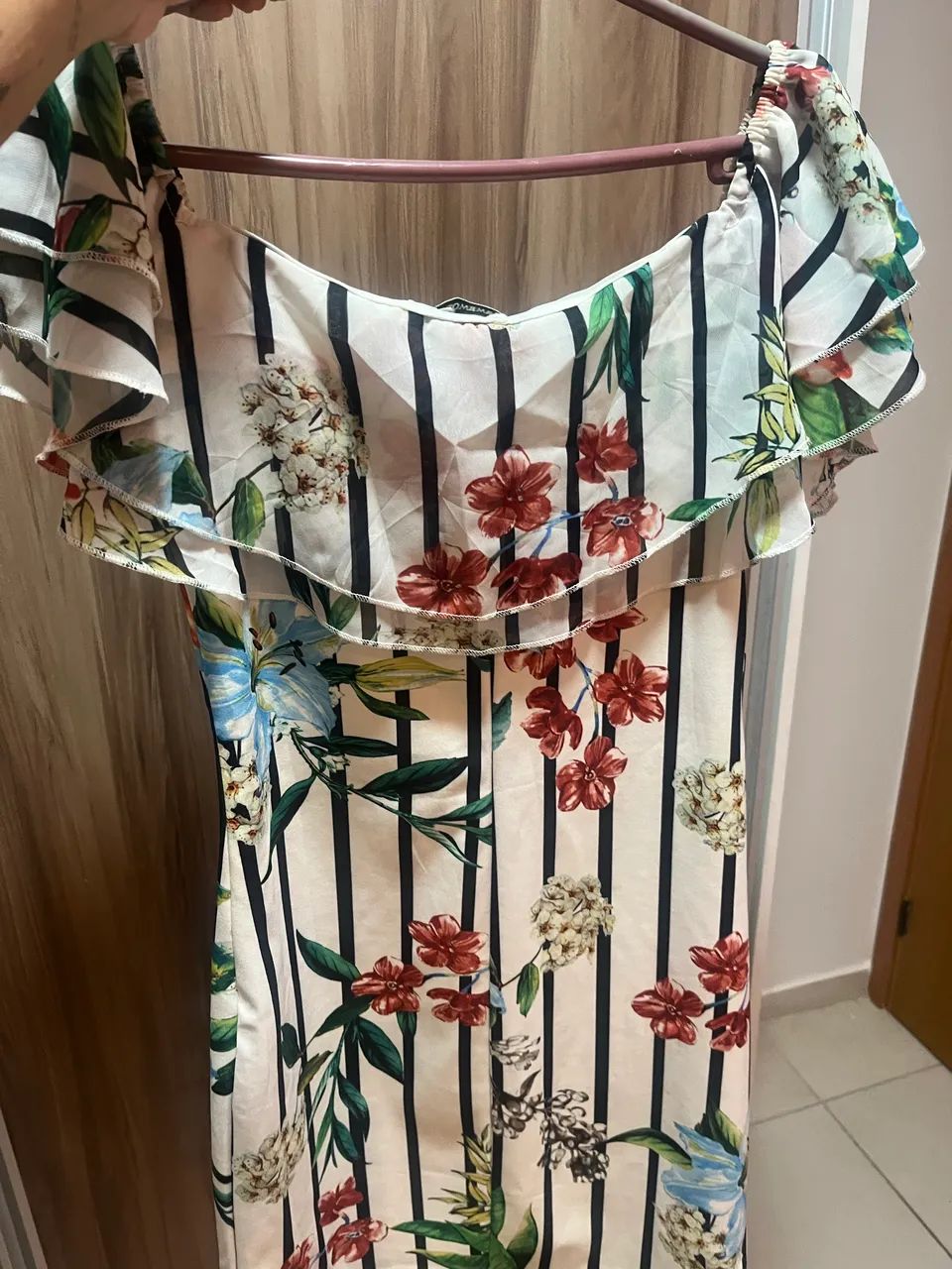 Vestido ombro a ombro estampado  - Foto 2