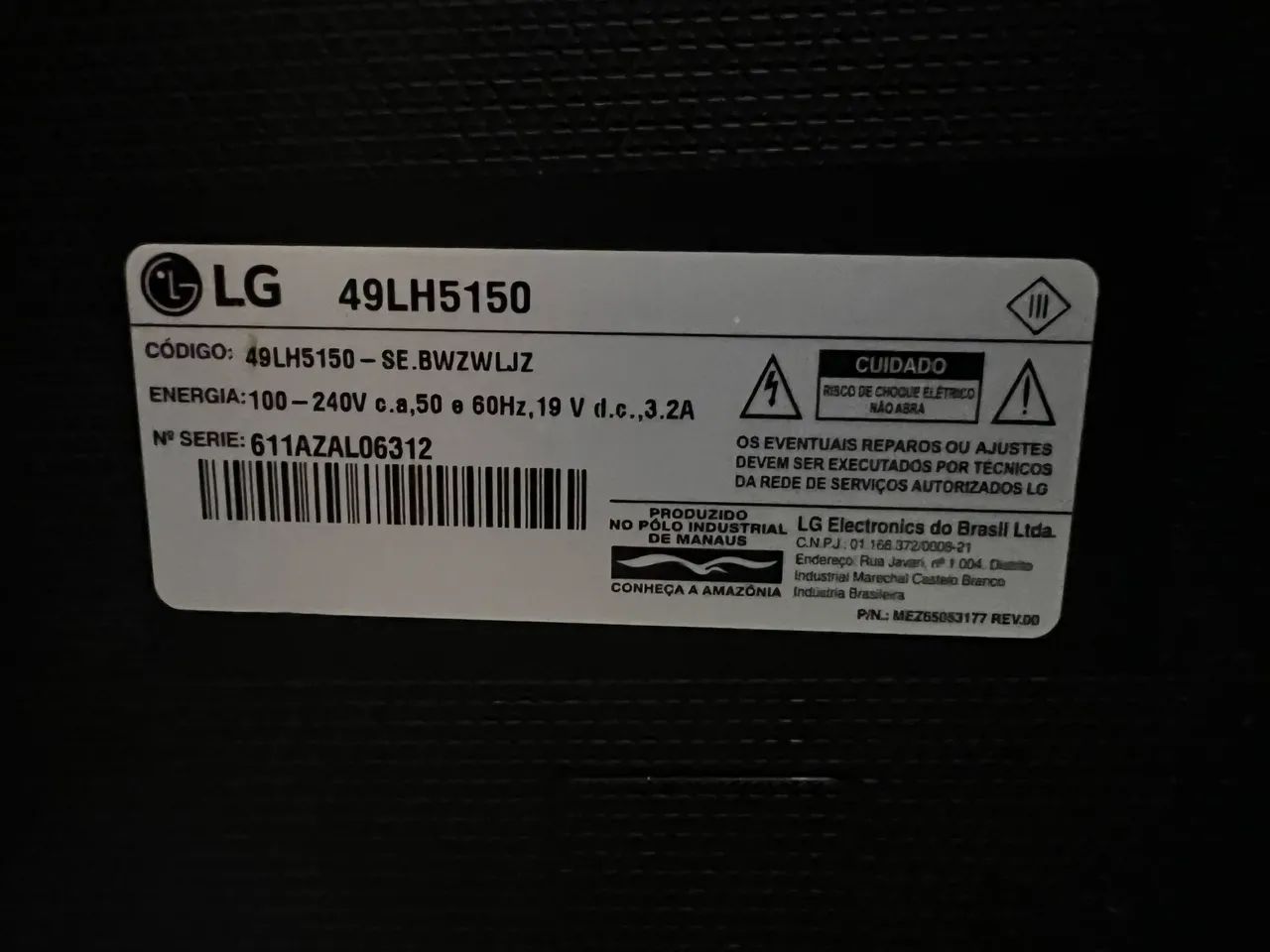 Tv 49 polegadas não é smart 