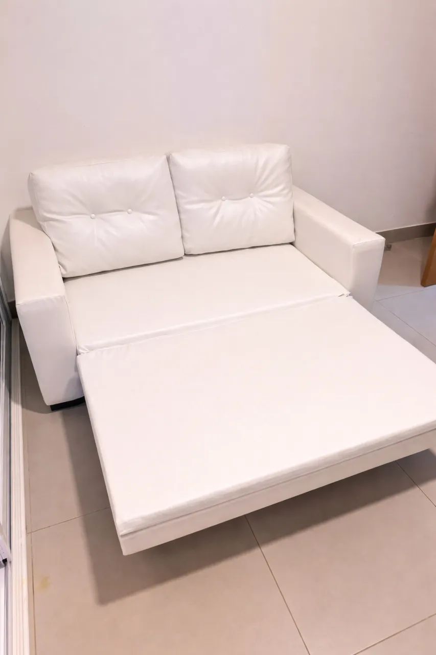 Vende se sofá cama branco 65104743117314121
