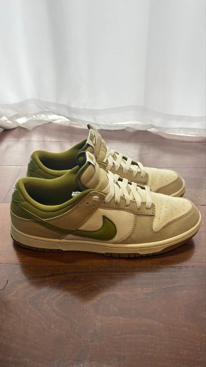 Tênis nike Dunk Original verde e beige
